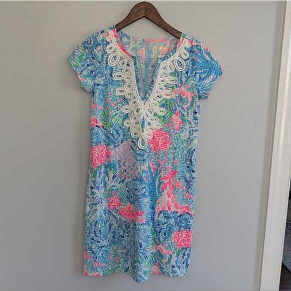 Women's Lilly Pulitzer Vibrant Floral Mini Dress Rosalie Small - Picture 4 of 5